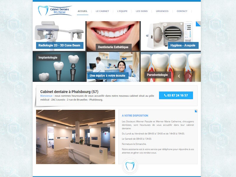 site web du cabinet dentaire